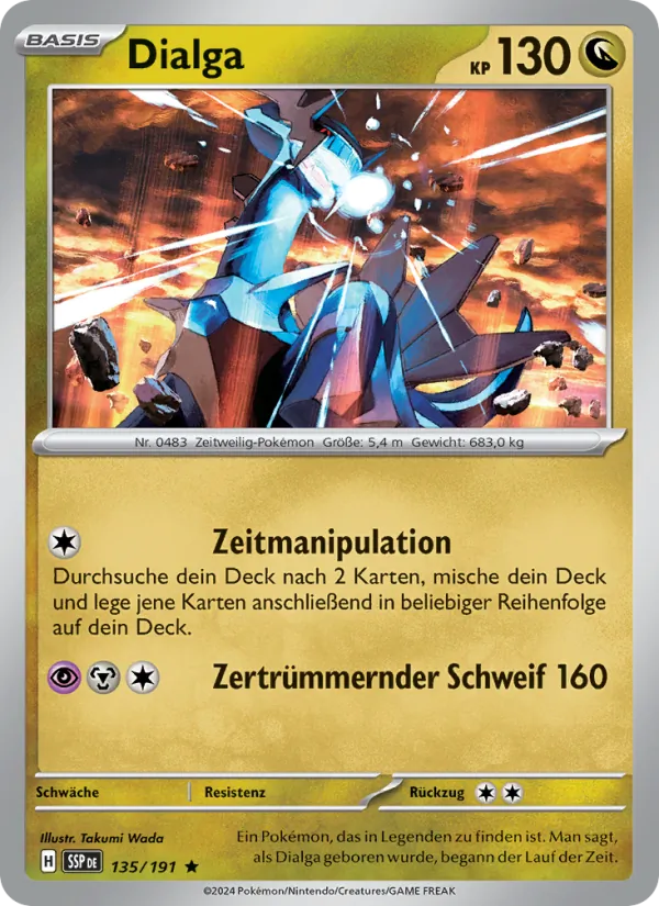 Karte Dialga aus Stürmische Funken, Nummer 135/191