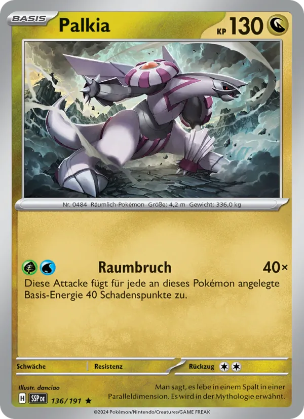 Karte Palkia aus Stürmische Funken, Nummer 136/191