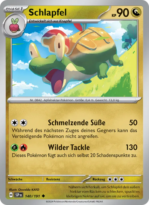 Karte Schlapfel aus Stürmische Funken, Nummer 140/191