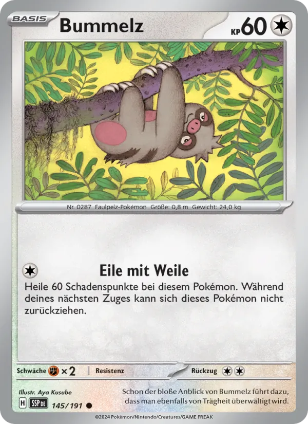 Karte Bummelz aus Stürmische Funken, Nummer 145/191
