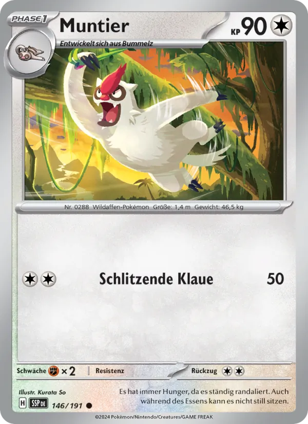 Karte Muntier aus Stürmische Funken, Nummer 146/191
