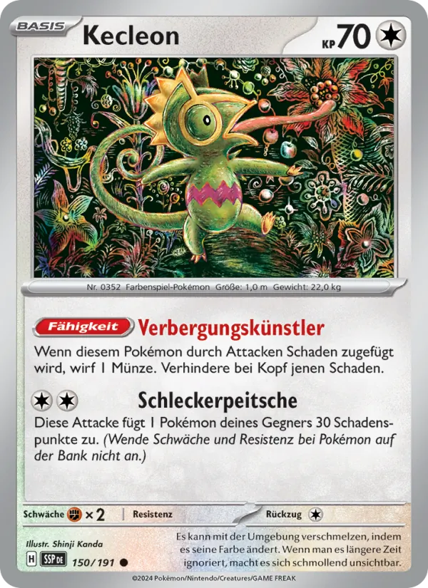 Karte Kecleon aus Stürmische Funken, Nummer 150/191