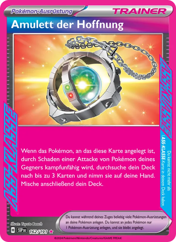 Karte Amulett der Hoffnung aus Stürmische Funken, Nummer 162/191