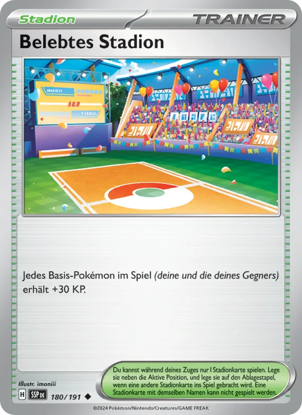 Karte Belebtes Stadion aus Stürmische Funken, Nummer 180/191