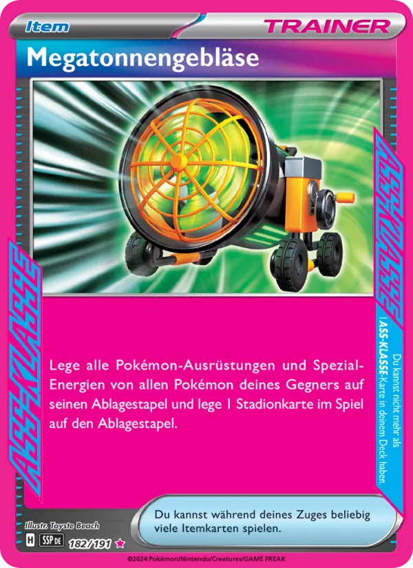 Karte Megatonnengebläse aus Stürmische Funken, Nummer 182/191