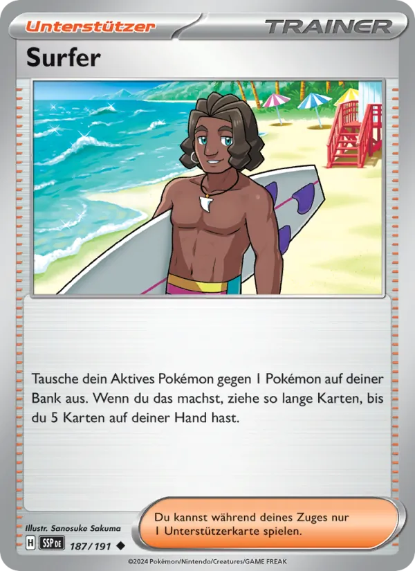 Karte Surfer aus Stürmische Funken, Nummer 187/191