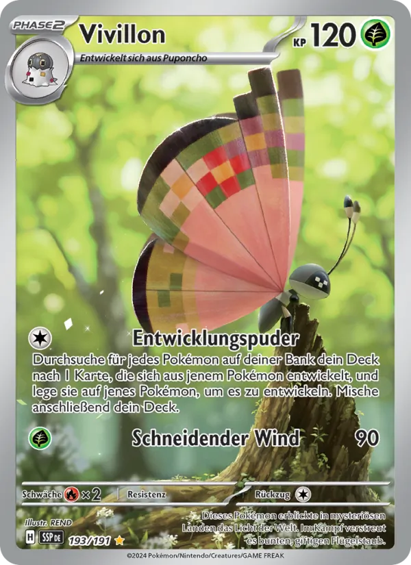 Karte Vivillon aus Stürmische Funken, Nummer 193/191