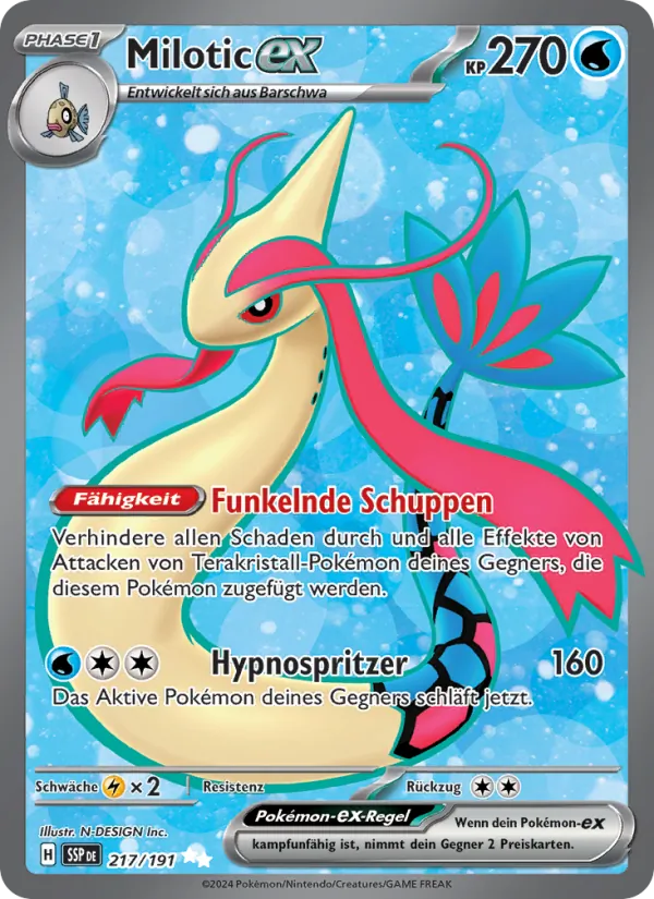 Karte Milotic-ex aus Stürmische Funken, Nummer 217/191
