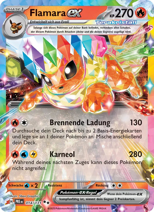 Karte Flamara-ex aus Prismatische Entwicklungen, Nummer 014/131