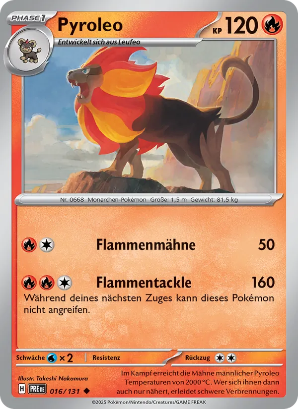 Karte Pyroleo aus Prismatische Entwicklungen, Nummer 016/131