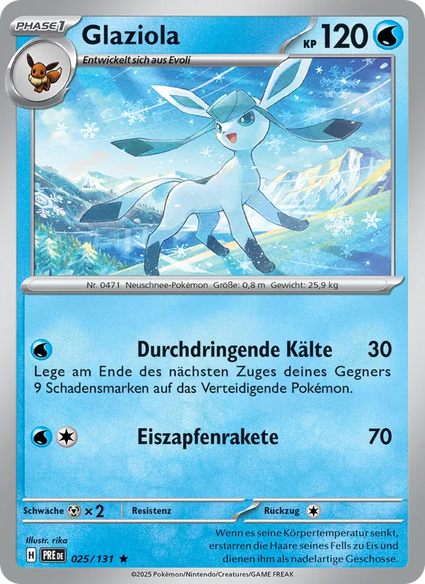 Karte Glaziola aus Prismatische Entwicklungen, Nummer 025/131