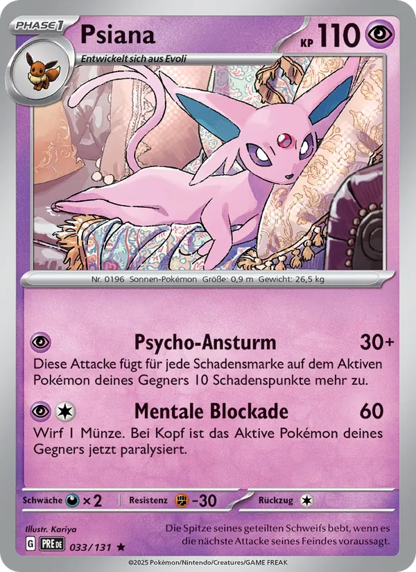 Karte Psiana aus Prismatische Entwicklungen, Nummer 033/131