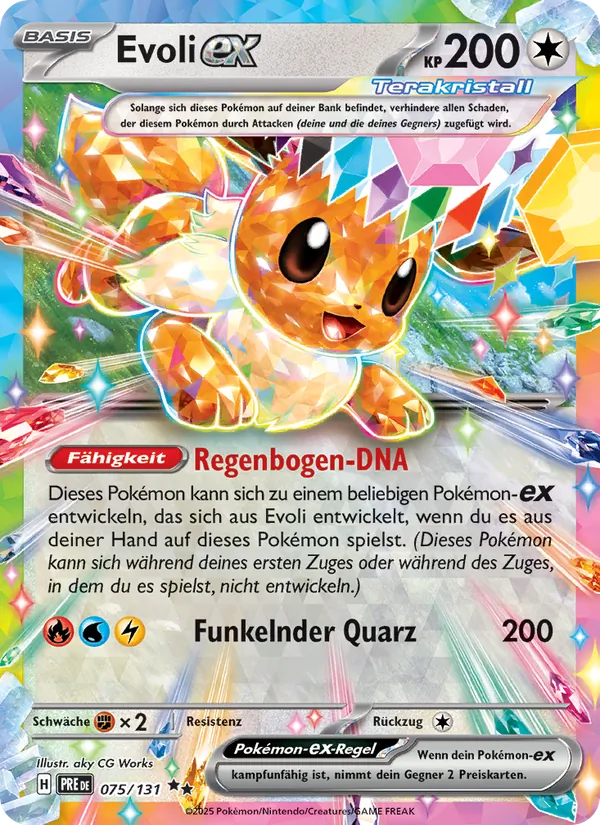 Karte Evoli-ex aus Prismatische Entwicklungen, Nummer 075/131