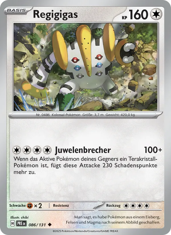 Karte Regigigas aus Prismatische Entwicklungen, Nummer 086/131