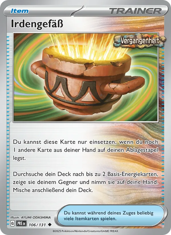 Karte Irdengefäß aus Prismatische Entwicklungen, Nummer 106/131