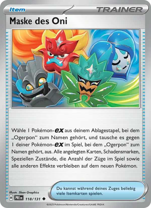 Karte Maske des Oni aus Prismatische Entwicklungen, Nummer 118/131