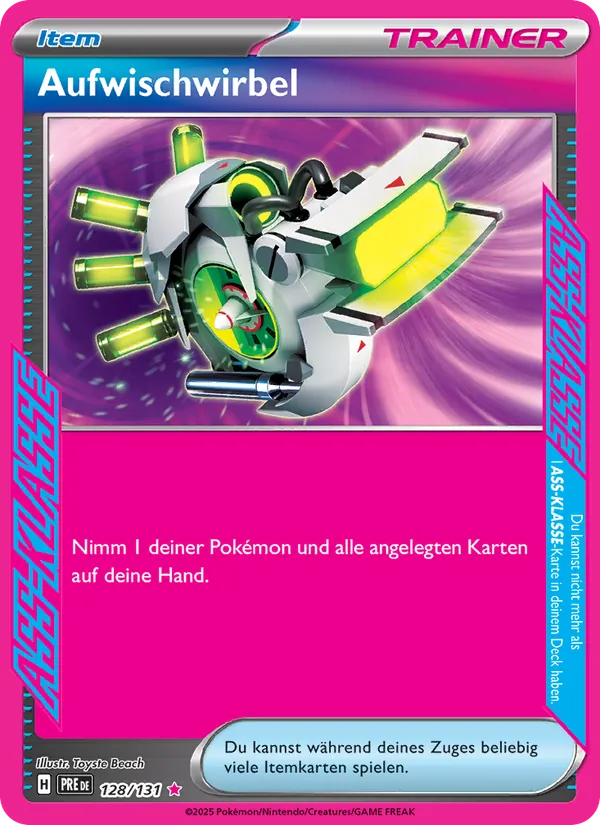Karte Aufwischwirbel aus Prismatische Entwicklungen, Nummer 128/131