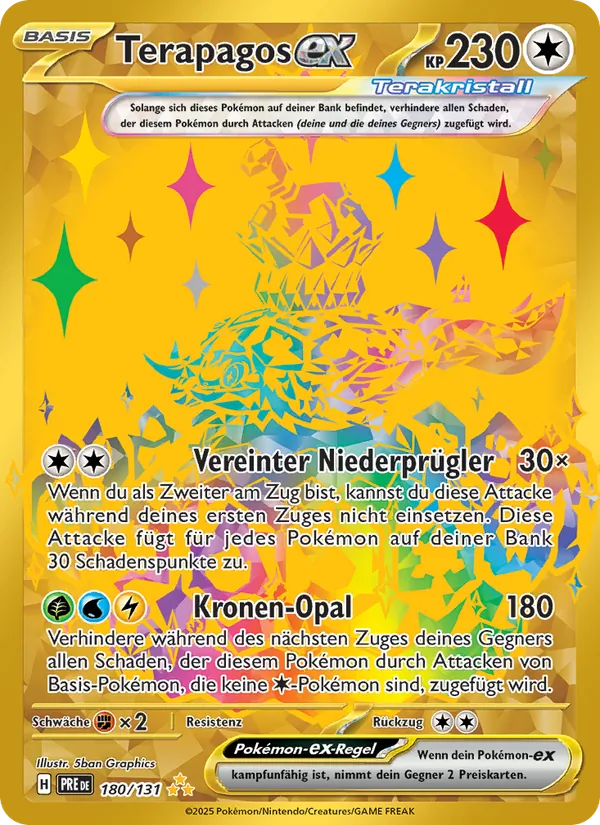 Karte Terapagos-ex aus Prismatische Entwicklungen, Nummer 180/131