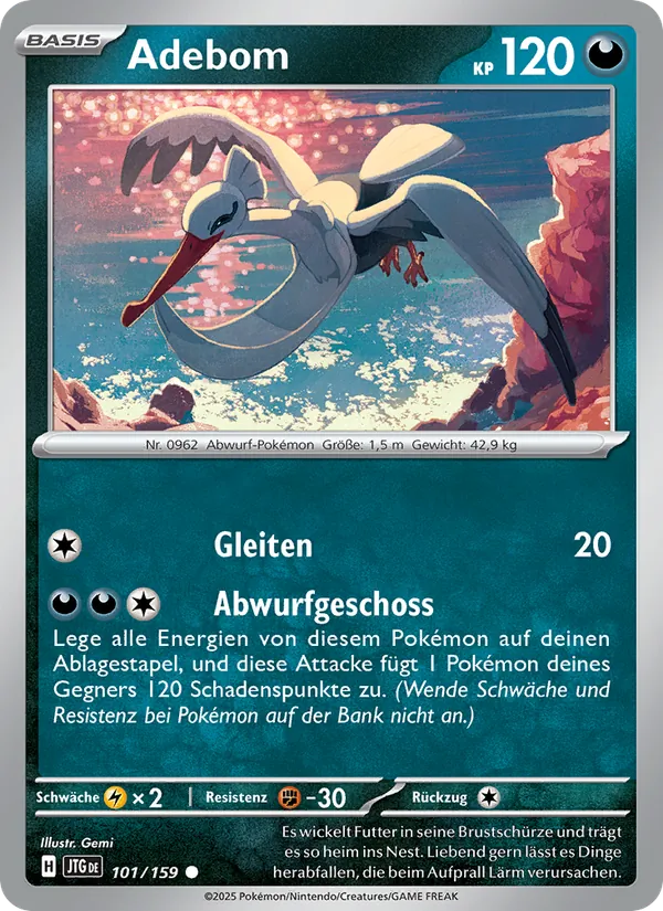 Karte Adebom aus Reisegefährten, Nummer 101/159