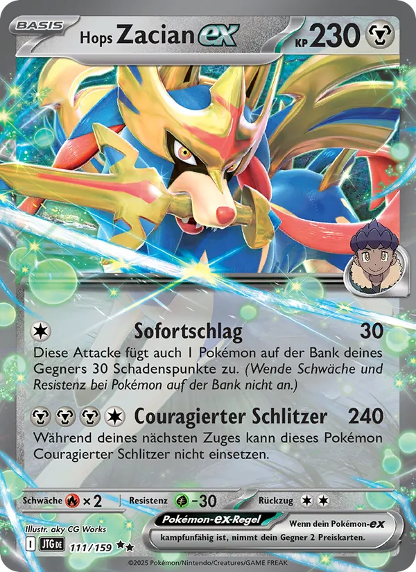 Karte Hops Zacian-ex aus Reisegefährten, Nummer 111/159