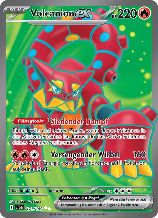 Karte Volcanion-ex aus Reisegefährten, Nummer 171/159