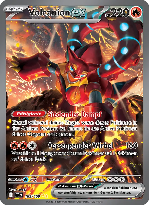 Karte Volcanion-ex aus Reisegefährten, Nummer 182/159