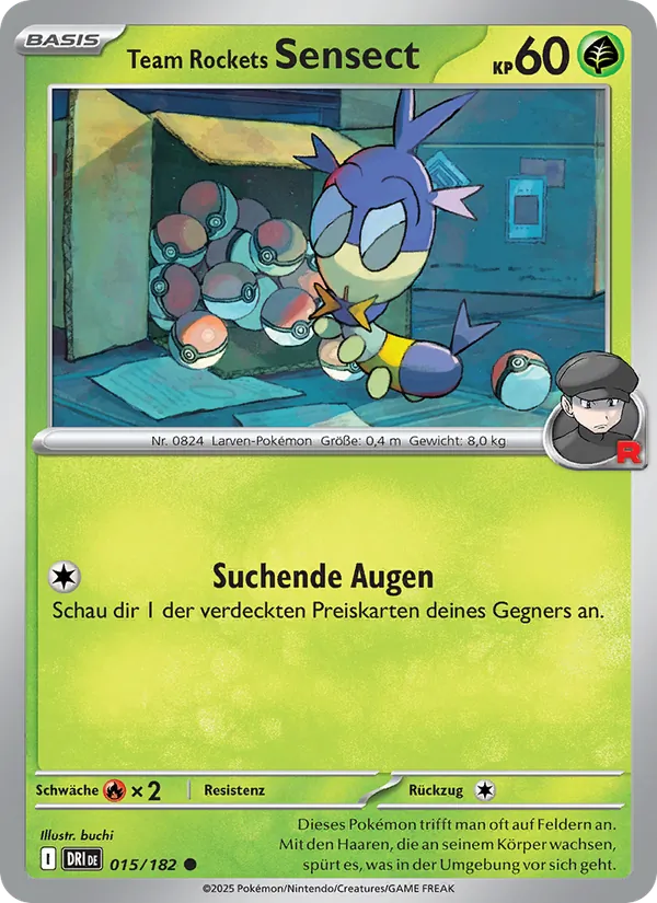 Karte Team Rockets Sensect aus Ewige Rivalen, Nummer 015/182