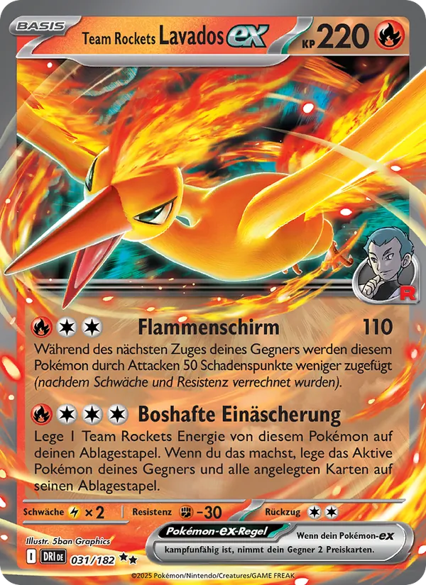 Karte Team Rockets Lavados-ex aus Ewige Rivalen, Nummer 031/182