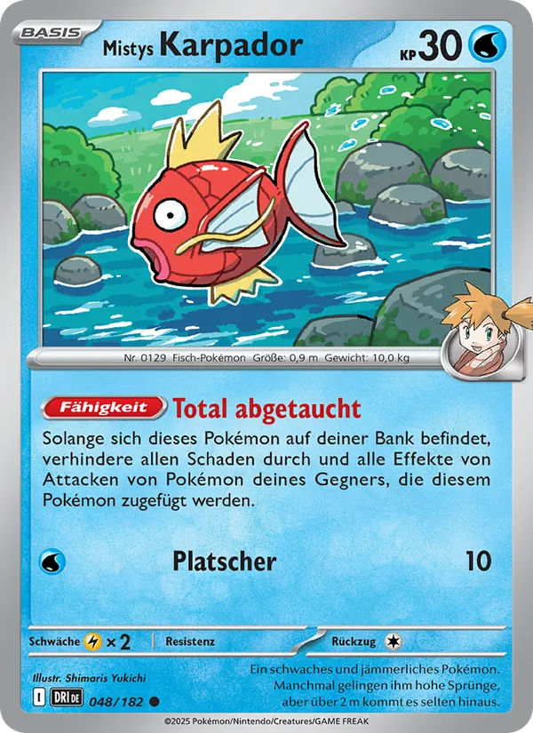 Karte Mistys Karpador aus Ewige Rivalen, Nummer 048/182