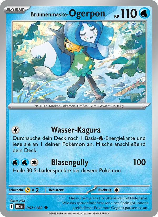 Karte Brunnenmaske-Ogerpon aus Ewige Rivalen, Nummer 067/182