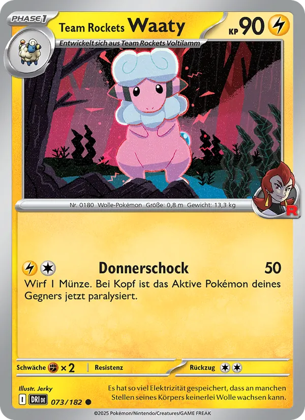 Karte Team Rockets Waaty aus Ewige Rivalen, Nummer 073/182
