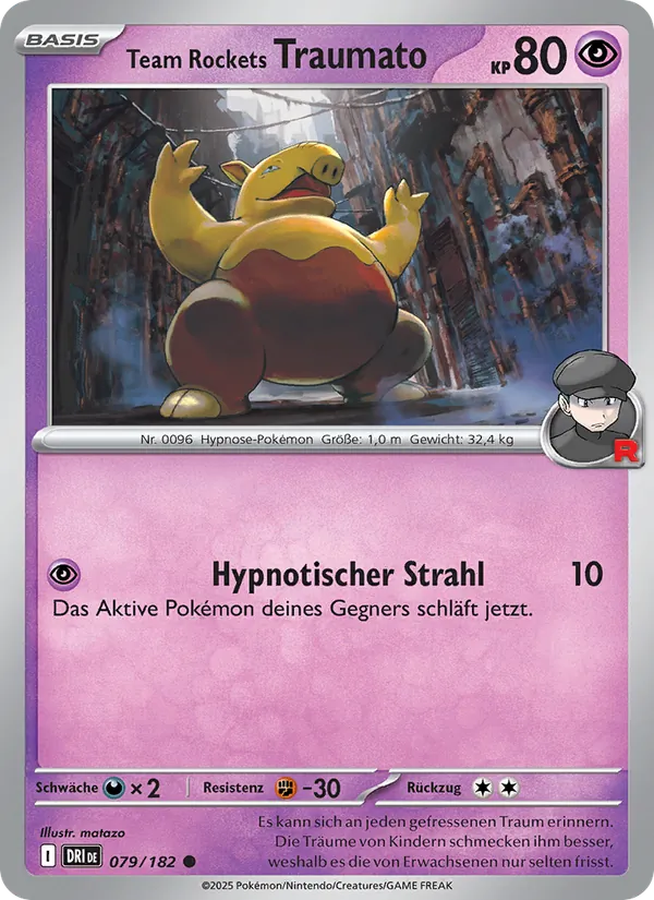 Karte Team Rockets Traumato aus Ewige Rivalen, Nummer 079/182