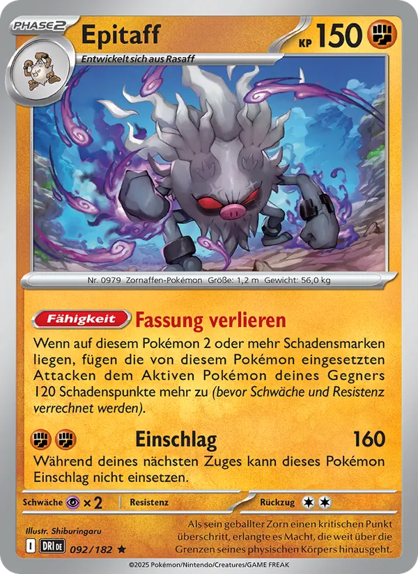 Karte Epitaff aus Ewige Rivalen, Nummer 092/182