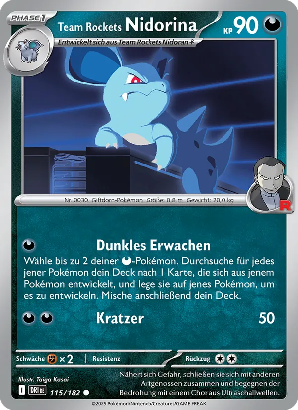 Karte Team Rockets Nidorina aus Ewige Rivalen, Nummer 115/182