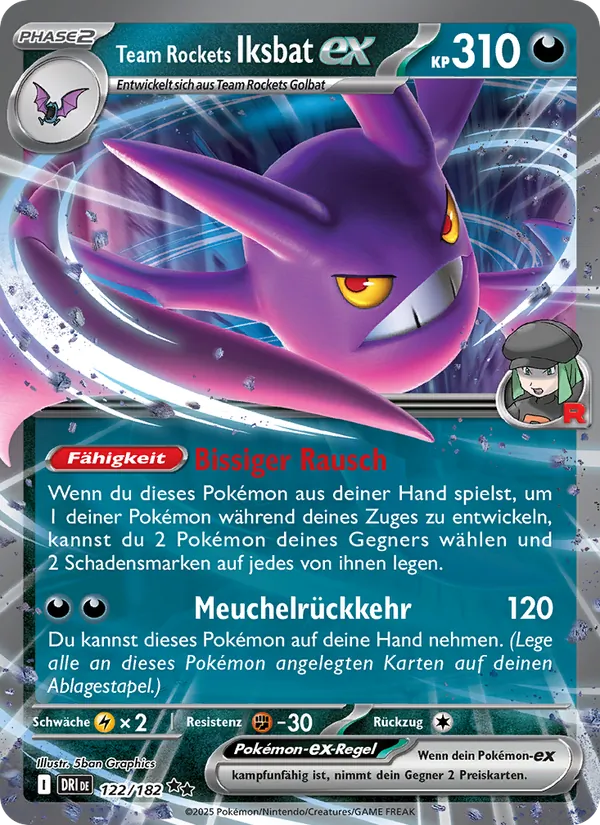 Karte Team Rockets Iksbat-ex aus Ewige Rivalen, Nummer 122/182