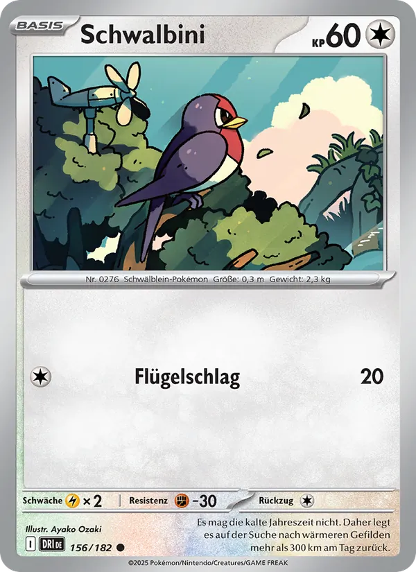 Karte Schwalbini aus Ewige Rivalen, Nummer 156/182