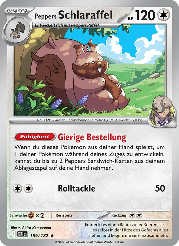 Karte Peppers Schlaraffel aus Ewige Rivalen, Nummer 159/182