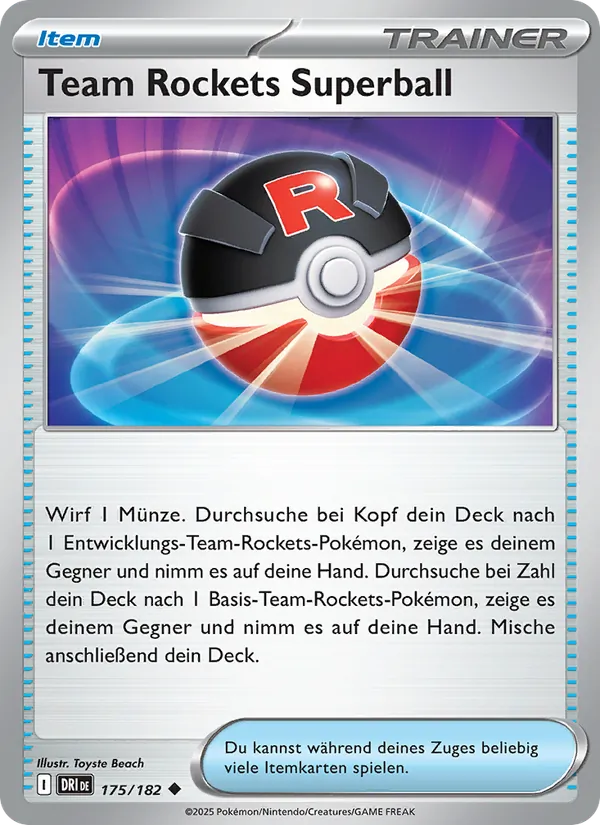Karte Team Rockets Superball aus Ewige Rivalen, Nummer 175/182