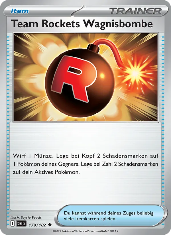 Karte Team Rockets Wagnisbombe aus Ewige Rivalen, Nummer 179/182