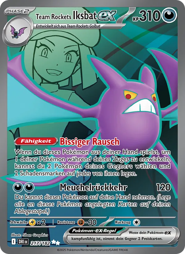 Karte Team Rockets Iksbat-ex aus Ewige Rivalen, Nummer 217/182