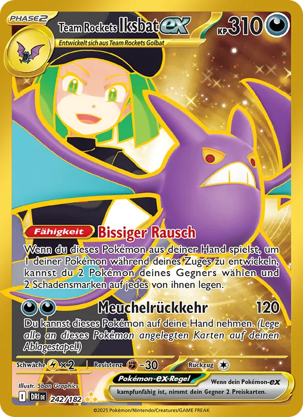 Karte Team Rockets Iksbat-ex aus Ewige Rivalen, Nummer 242/182