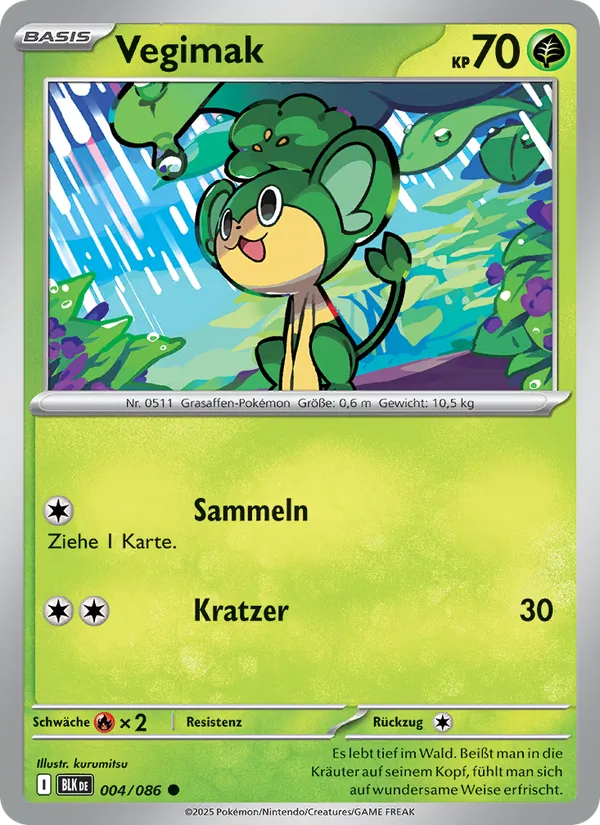 Karte Vegimak aus Schwarze Blitze, Nummer 004/86