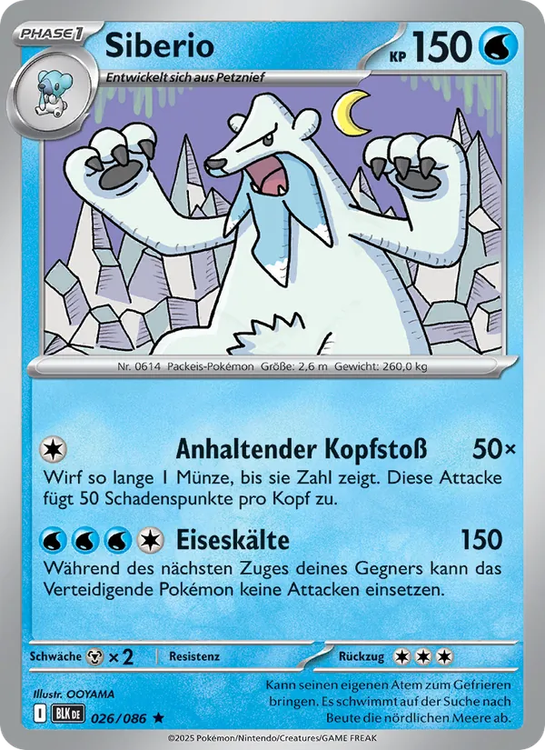 Karte Siberio aus Schwarze Blitze, Nummer 026/86