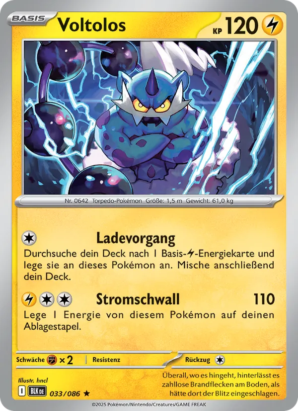 Karte Voltolos aus Schwarze Blitze, Nummer 033/86