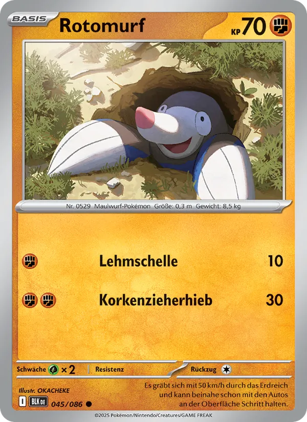 Karte Rotomurf aus Schwarze Blitze, Nummer 045/86