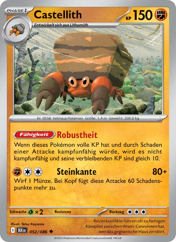 Karte Castellith aus Schwarze Blitze, Nummer 052/86
