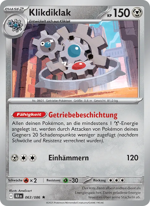 Karte Klikdiklak aus Schwarze Blitze, Nummer 063/86