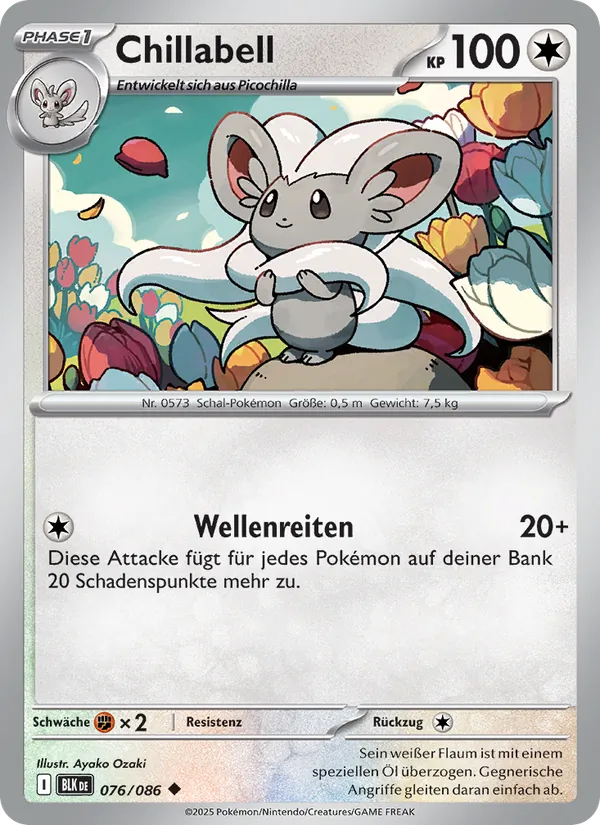 Karte Chillabell aus Schwarze Blitze, Nummer 076/86