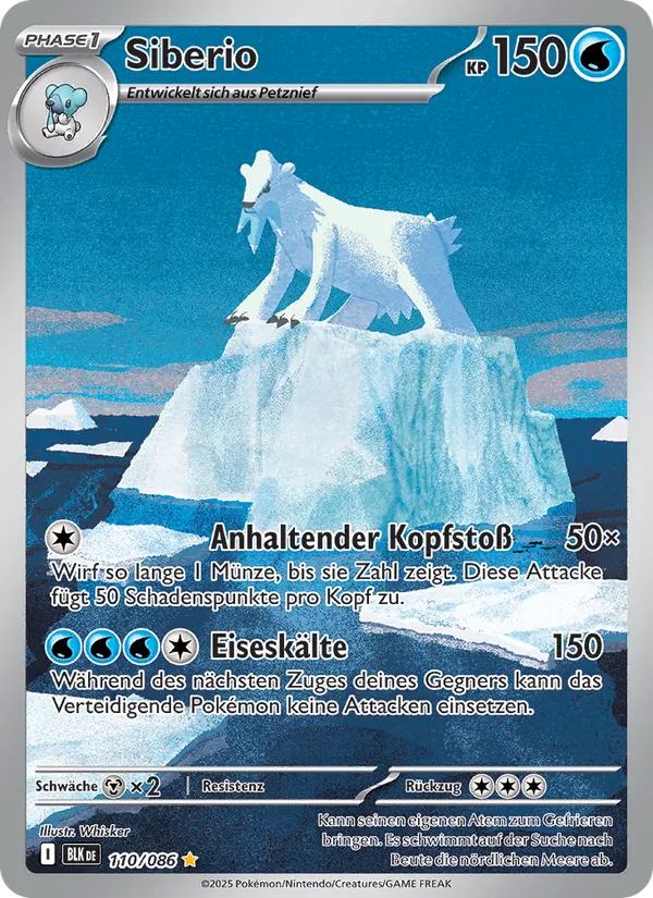Karte Siberio aus Schwarze Blitze, Nummer 110/86