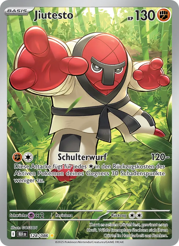 Karte Jiutesto aus Schwarze Blitze, Nummer 128/86